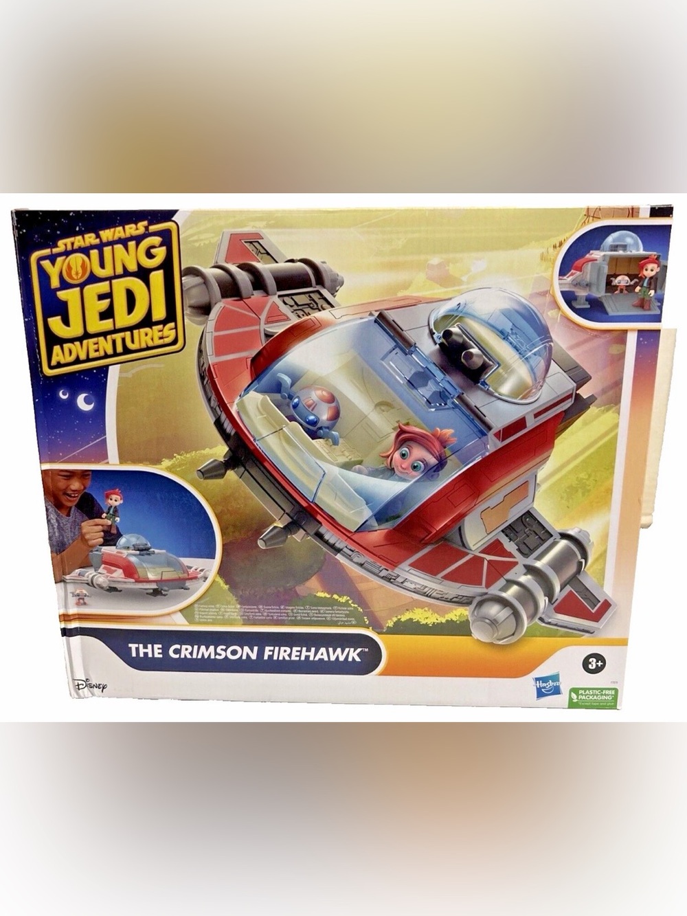 Disney Star Wars Young Jedi Adventures The Crimson Firehawk Playship & Figures